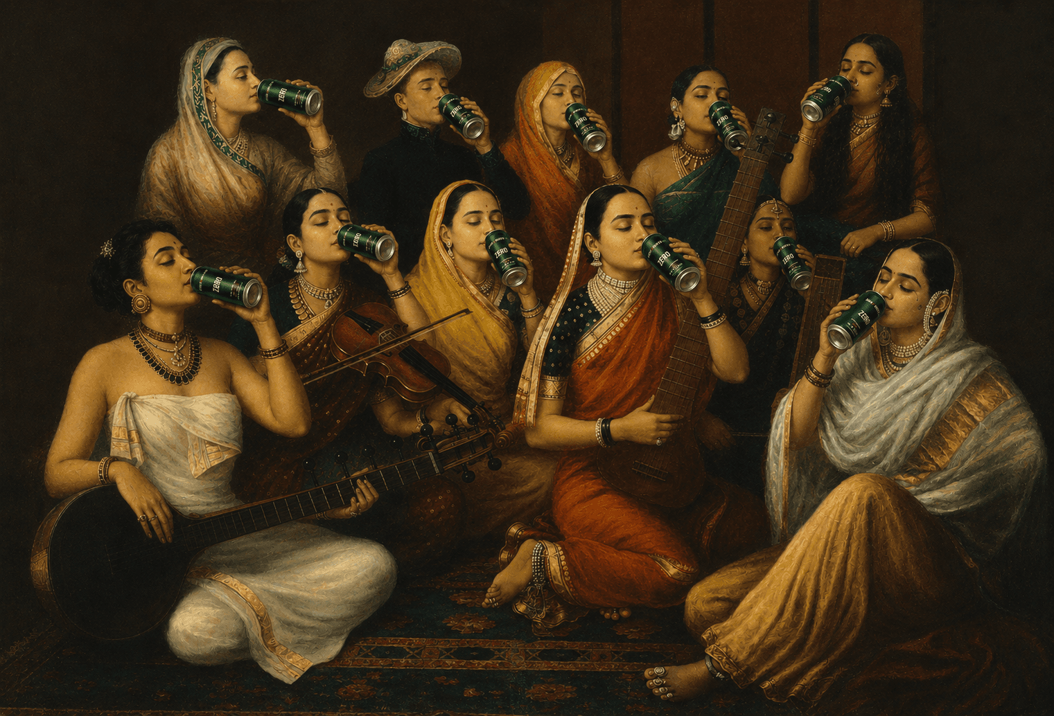 MadWater art series — a gathering sharing cans